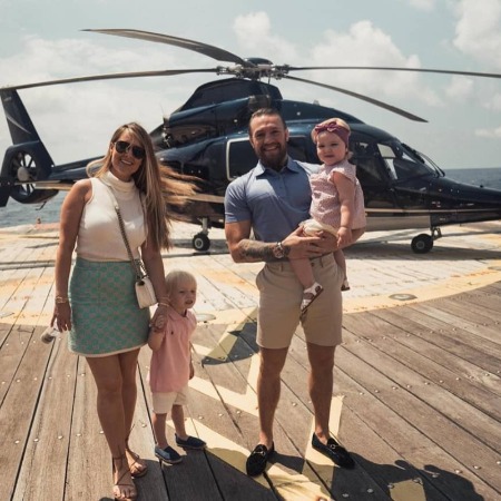 Croia McGregor with her parents and sibling.